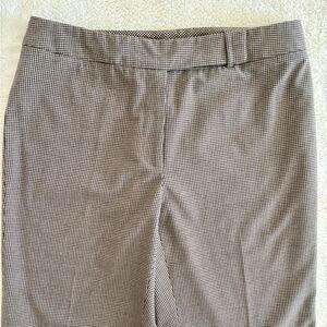 Anne Klein Dress Pants Women’s 8P Brown Mini Houndstooth Trousers